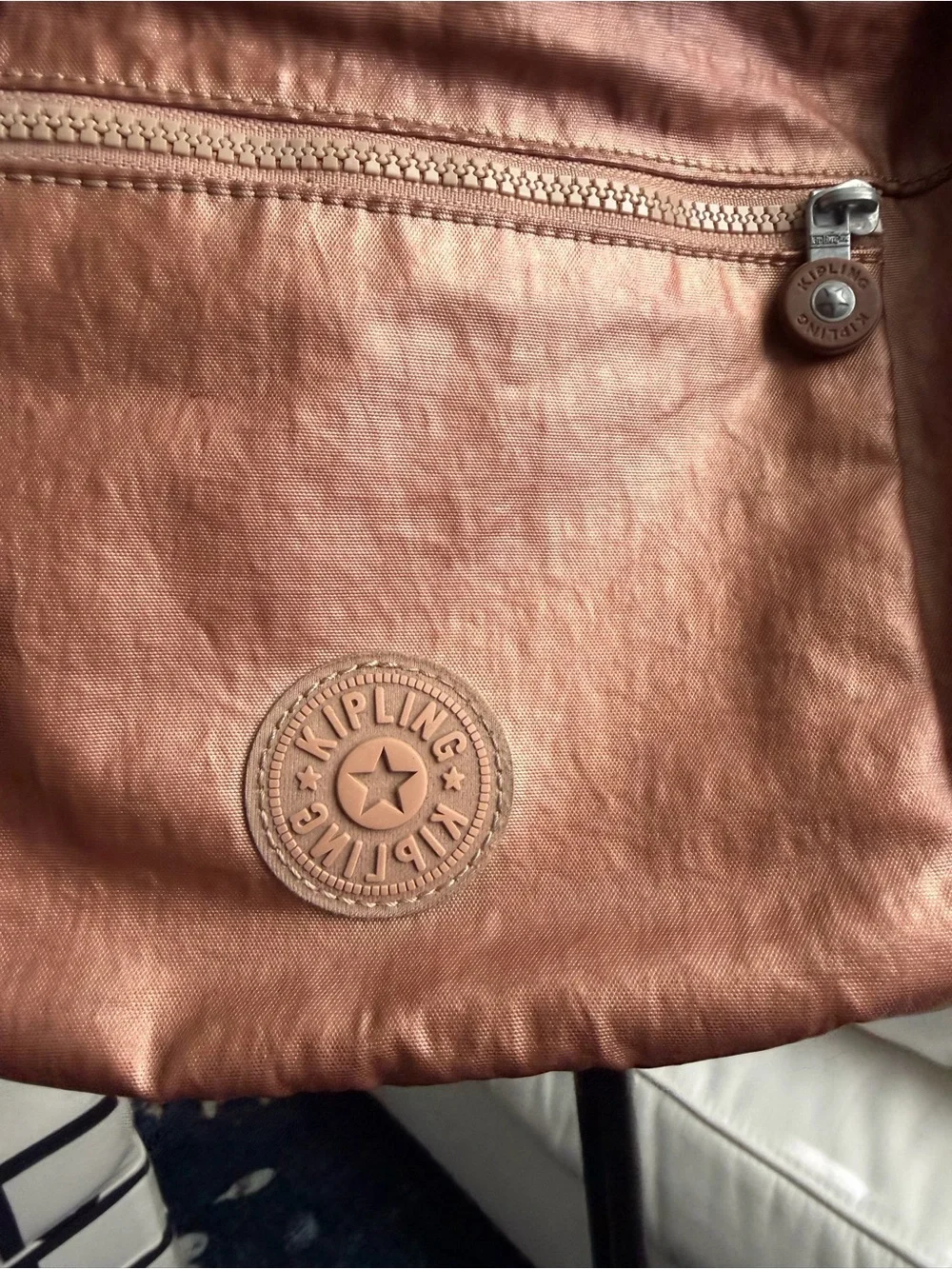 Women's Metallic Rose Crossbody Bag - Adjustable Strap